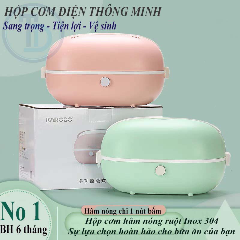 Hộp Cơm Cắm Điện 1 Tầng Khay Inox Nhỏ Gọn - Hộp Cơm Hâm Nóng Và Giữ Nhiệt, Ủ Cơm Tự Động, Dùng Cho Văn Phòng JDX13