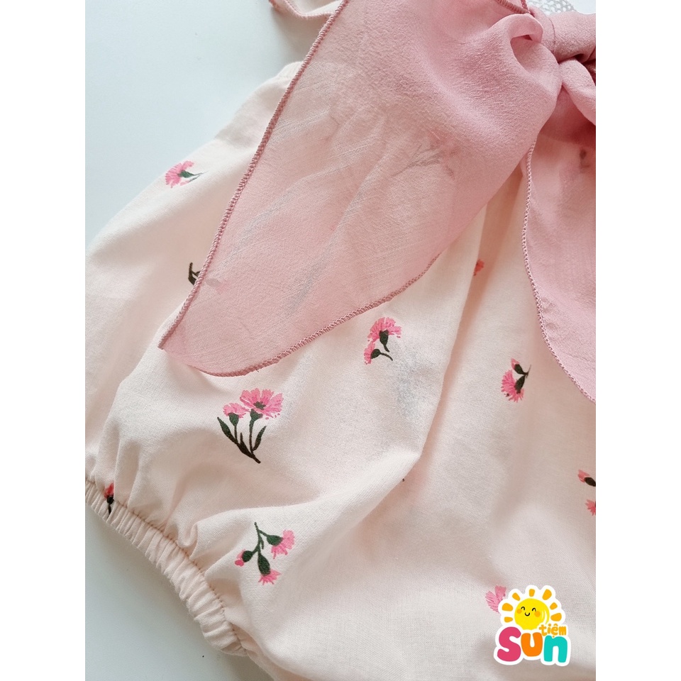 𝗧𝗮̣̆𝗻𝗴 𝘁𝘂𝗿𝗯𝗮𝗻 𝘃𝗮̀ 𝗴𝗶𝗮̀𝘆 𝘃𝗮̉𝗶 Body cho bé gái size 3-12kg, vải boil Nhật mềm mát