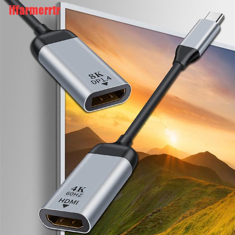 {iffarmerrtr}4K USB C to HDMI/VGA/DP/Mini DP Cable Thunderbolt Adapter UHD Type-C HDMI LKZ