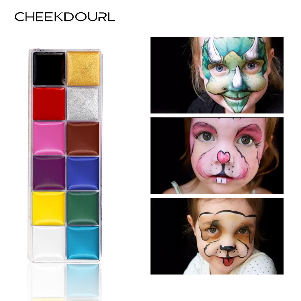 [Hàng mới về] Bảng 12 Màu Vẽ Cơ Thể Và Trang Điểm Mặt Vui Nhộn Phù Hợp Cho Các Dịp Lễ Hóa Trang | BigBuy360 - bigbuy360.vn