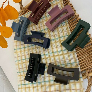 Kẹp tóc càng cua cá mập chữ nhật rỗng style Hàn Quốc