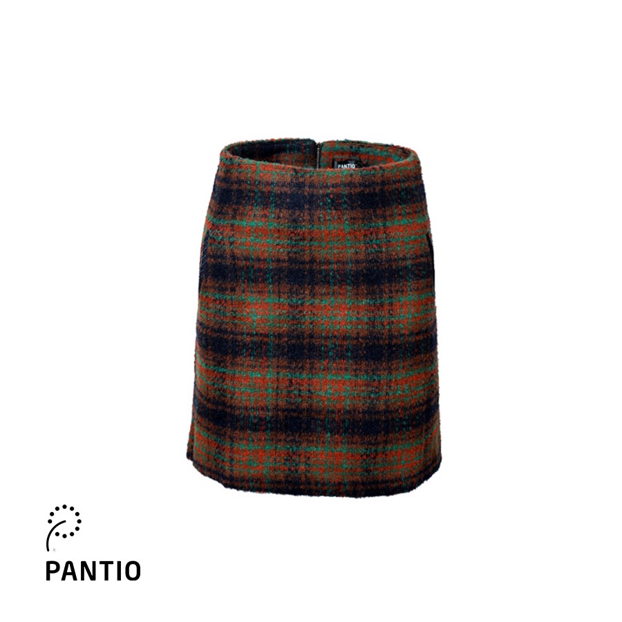 Chân váy dạ chất dày hoạ tiết caro FJN9381 - PANTIO
