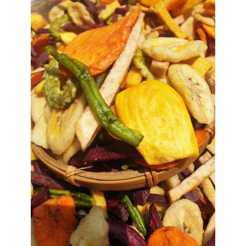 1KG RAU QUẢ TRÁI CÂY SẤY GIÒN NGUYÊN 100%, HÀNG XUẤT KHẨU[FREE SHIP] TỪ ĐƠN 50K, [Loại Đặc Biệt] Hàng ngon nhà làm