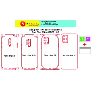 Miếng dán ppf One Plus8/One plus 8pro/One Plus 8T/8T+ 5G bảo vệ điện thoại khỏi trầy xước