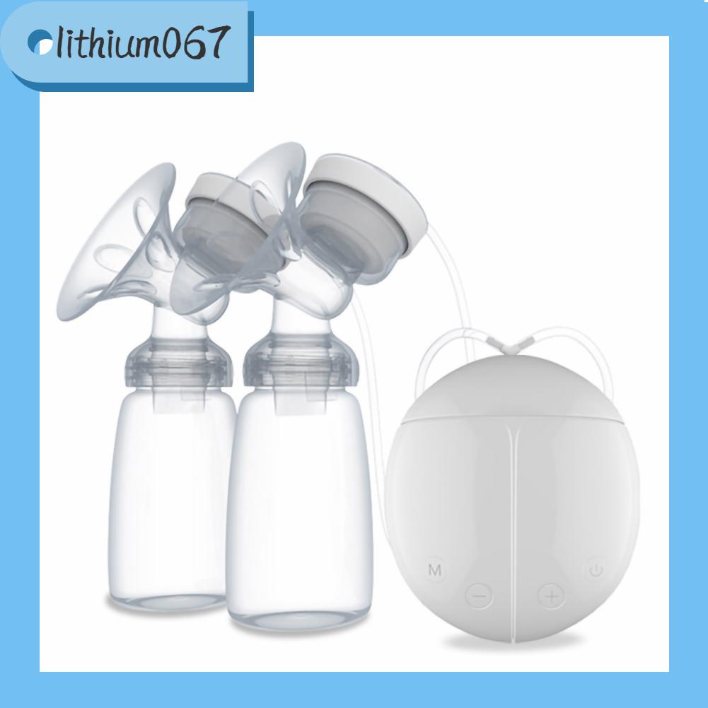 Lithium067 Máy hút sữa bằng điện hai bên Tay không nhỏ gọn Mát xa gấp đôi cho con bú có tiếng ồn thấp