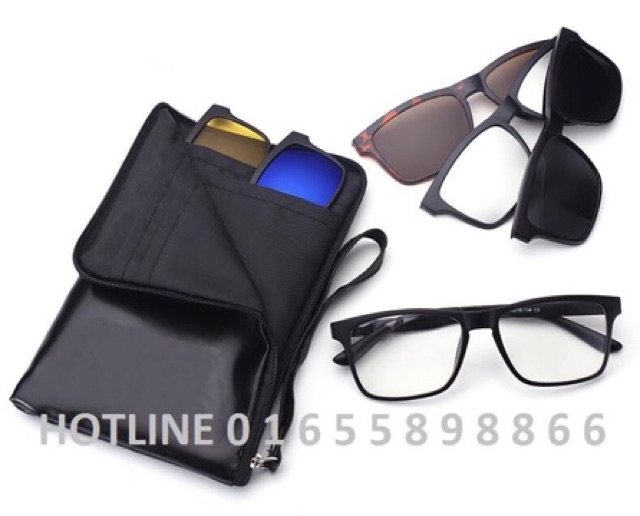 Gọng Kính Thay Đổi Nhiều Màu Mắt Đa Năng 5 in 1