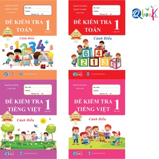 Sách Combo Đề Kiểm Tra Toán và Tiếng Việt Lớp 1 Cánh Diều Cả Năm (4 cuốn)