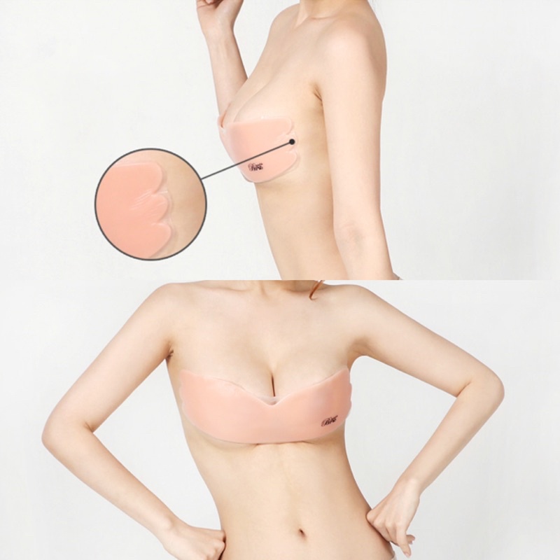 Miếng Dán Ngực Silicon Siêu Mỏng, Cố Định & Gom Ngực Diện Trang Phục Hở Không Mặc Bra