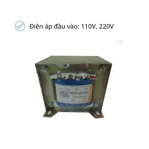 Biến Áp 10A 15V 0V 6V 9V 12V 15V 18V 24V