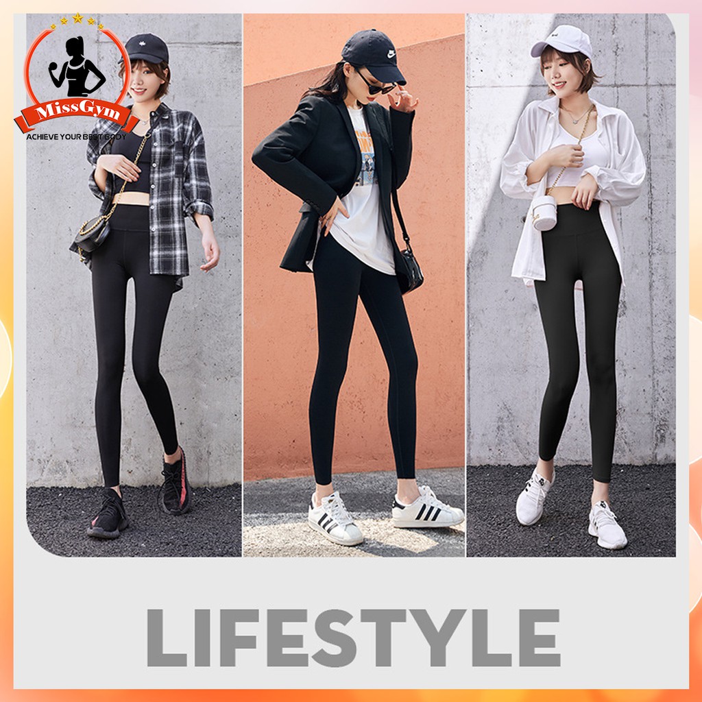 [Sale Mùa Dịch - SALE OFF 50%] Quần legging thể thao cạp cao dáng dài cao cấp, nâng mông co giản tốt vải dày | WebRaoVat - webraovat.net.vn