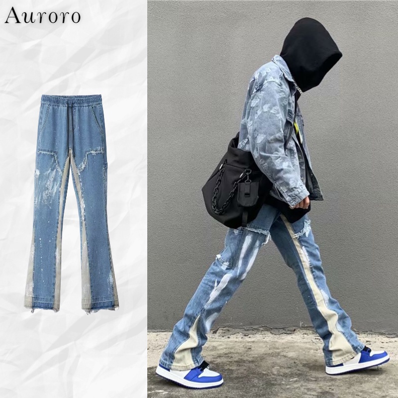 Quần Jean Ống Rộng Thời Trang Cá Tính Dành Cho Nam