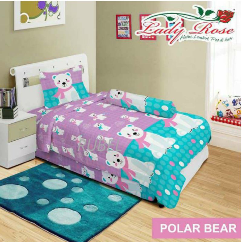 Lady Lady Rose Bear Motif - Size 120x200 (Single)