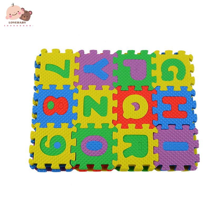 Bộ Đồ Chơi Xếp Hình Chữ Và Số Bằng Xốp Nhiều Màu Cho Bé