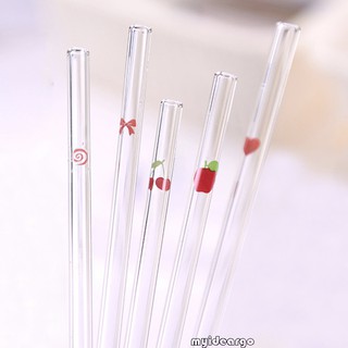 Bảo vệ môi trường Ống hút thủy tinh borosilicate cao chịu nhiệt Trẻ em phụ nữ mang thai Ống hút trà sữa Ống hút