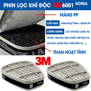 [Trọn Bộ] Mặt Nạ Phòng Độc Chống Bụi 3M 6200 (Sử Dụng Phin Lọc 6001 - Hàn Quốc)
