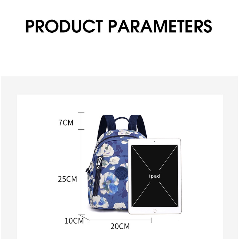 Balo Vải Oxford Mini Họa Tiết Hoa Phong Cách Mới Cho Nữ