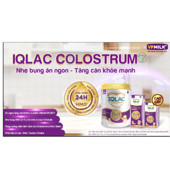 Sữa IQlac Colostrum Premium lon 400g cho trẻ biếng ăn Suy dinh dưỡng