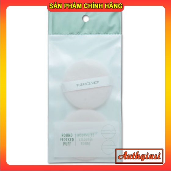 Bông Đánh Phấn Phủ TFS Round Flocked Puff The Face Shop