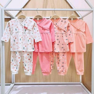 Lullaby Bộ Dài Tay Bé Gái Chữ A Cổ Tim 2020