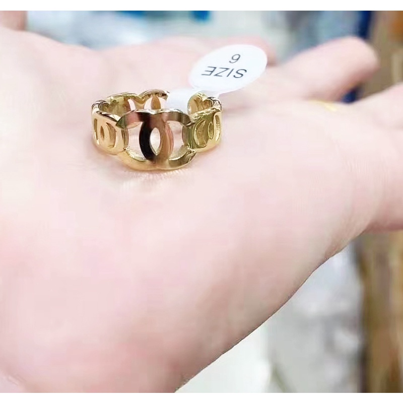 Nhẫn Hoa Văn Titan Ko Han Rỉ TT 3995