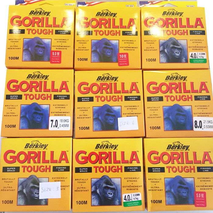 Dây Cước Câu Cá Gorilla - Cước Câu Cá Khỉ Mỹ, câu cá tra, có rô, cá trôi