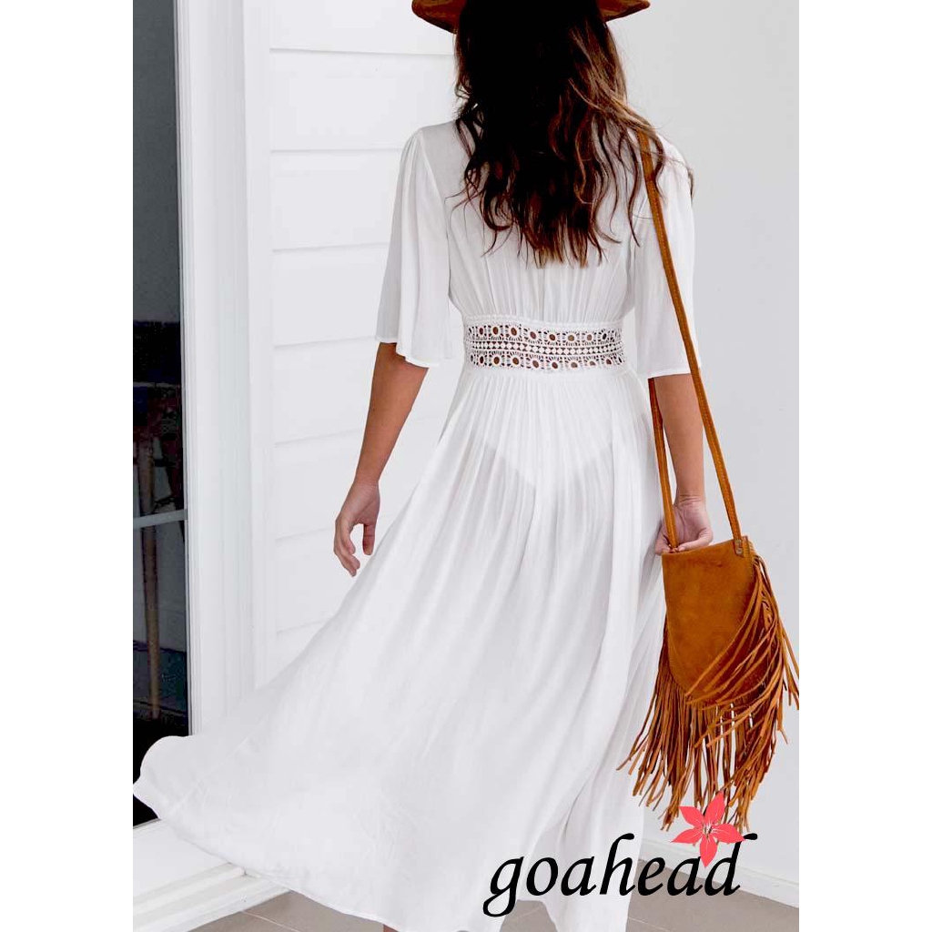 Áo choàng phối ren dáng dài thời đi biển quyến rũ cho nữ | BigBuy360 - bigbuy360.vn