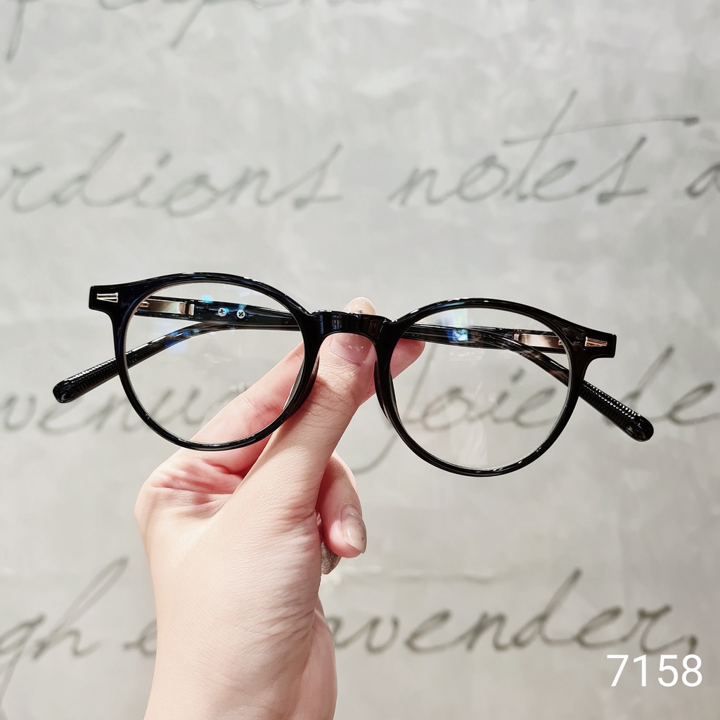 Gọng kính nam nữ LILYEYEWEAR mắt tròn chất liệu nhựa dày dặn kiểu dáng dễ đeo màu sắc thời trang 7158