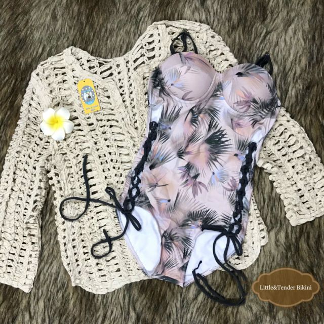 Bikini cúp ngực hai dây hồng nude