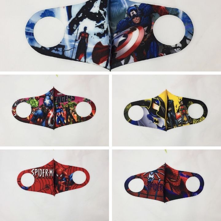 (Combo 10 cái)-Khẩu trang trẻ em từ 3-8Tuổi hình siêu nhân - ELSA - SOFIA - vải poly in 3d sắc nét -Hương Nhiên | BigBuy360 - bigbuy360.vn