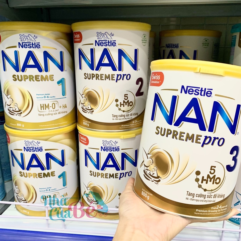 Sữa Nan SupremePro Số 1-2-3 Đạm Sạch (5HMO) 800g Date Mới 08/2023