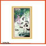 Tranh thêu tứ quý mai- DLH-222842