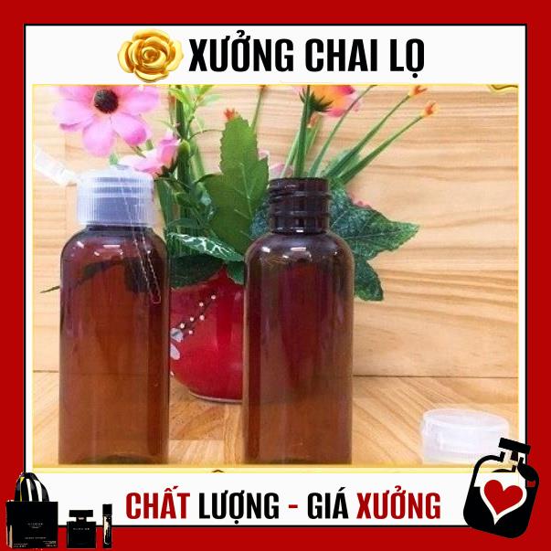 Chai Chiết Mĩ Phẩm ❤ TOP GIÁ RẺ ❤ Chai nắp bật nâu 30ml/50ml/100ml chiết mỹ phẩm , phụ kiện du lịch