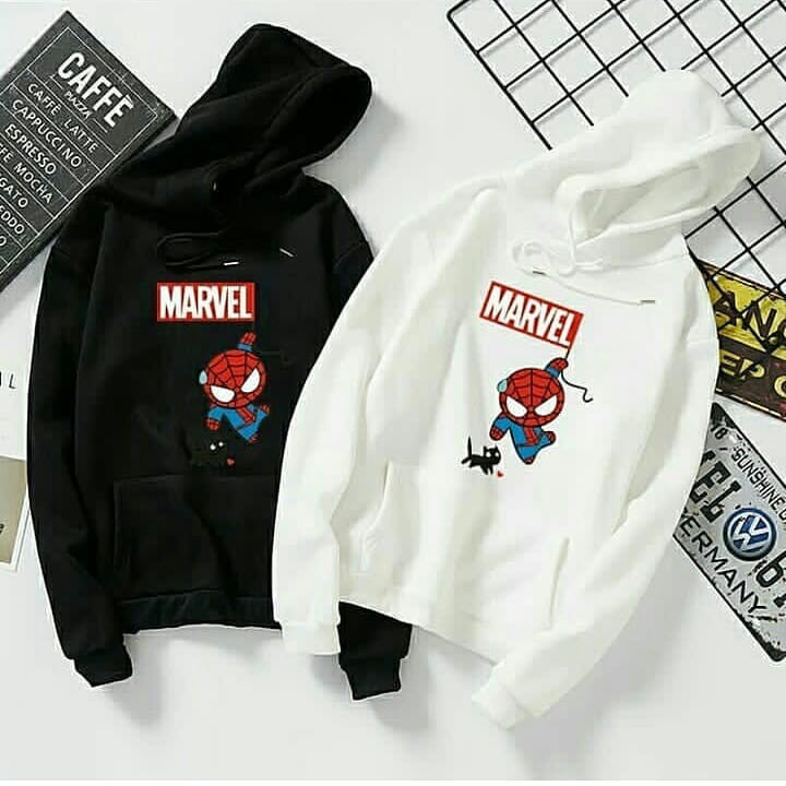 Marvel Áo Hoodie Vải Nhung Thời Trang Mùa Thu Cho Nam Và Nữ