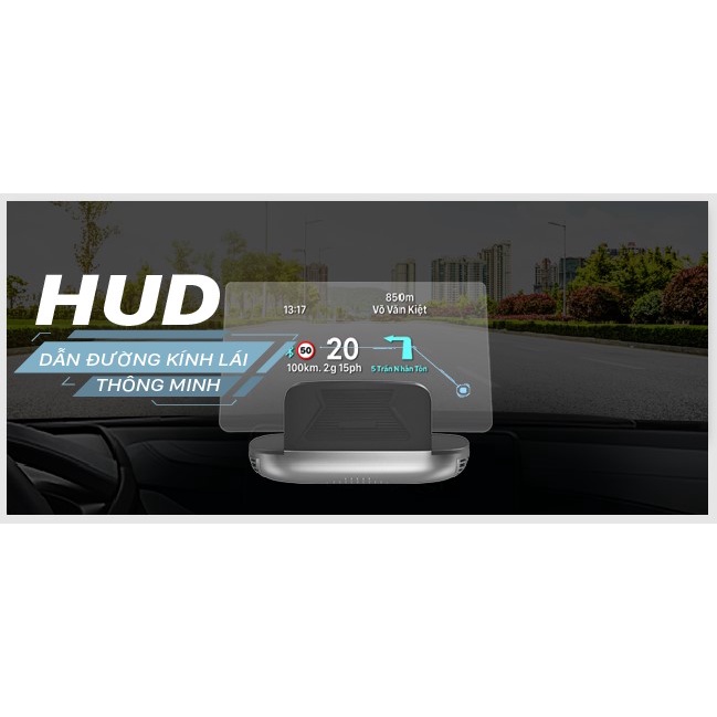 VIETMAP HUD H1N - Hud Dẫn Đường CẢNH BÁO Camera- Giao Thông- Báo Tốc độ- Hàng Chính Hãng