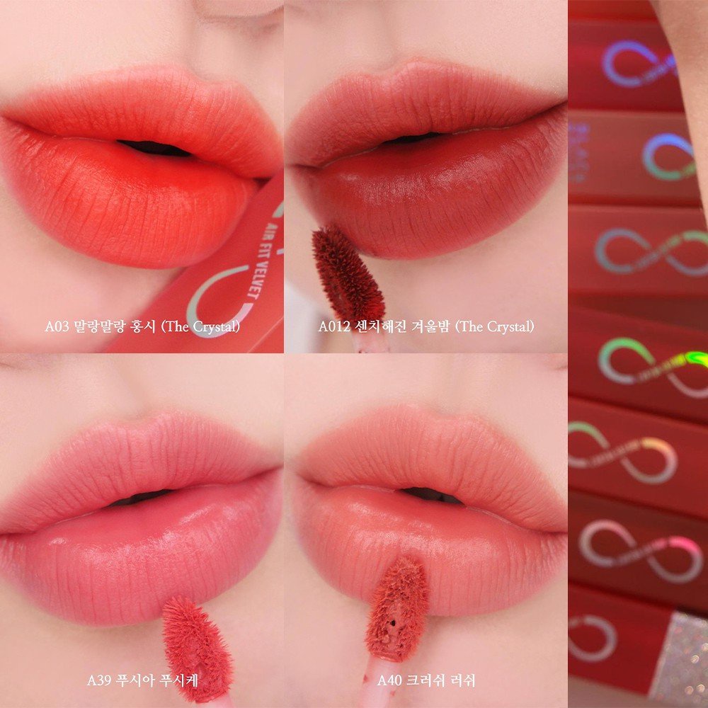 [Mã 2712FMCGSALE giảm 8% đơn 500K] Son Kem Lì Black Rouge Air Fit Velvet Tint The Crystal - Version 8 | WebRaoVat - webraovat.net.vn