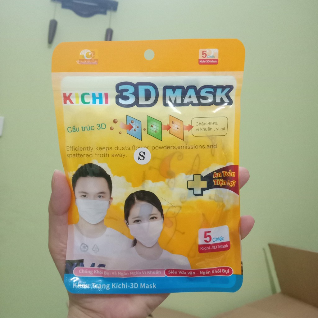 Khẩu trang Kichi 3D mask gói 5 chiếc