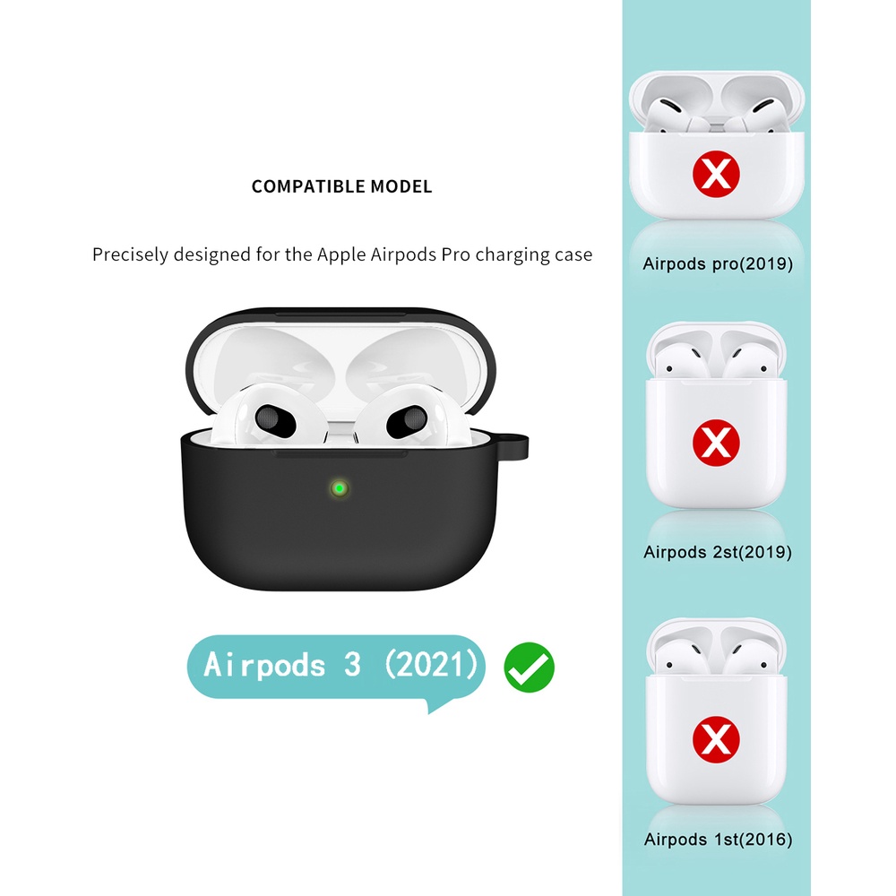 Vỏ Bọc Silicone Bảo Vệ Hộp Đựng Tai Nghe Airpod 3 Apple 2021 New AirPods 3 Thiết Kế Đơn Giản Tiện Dụng