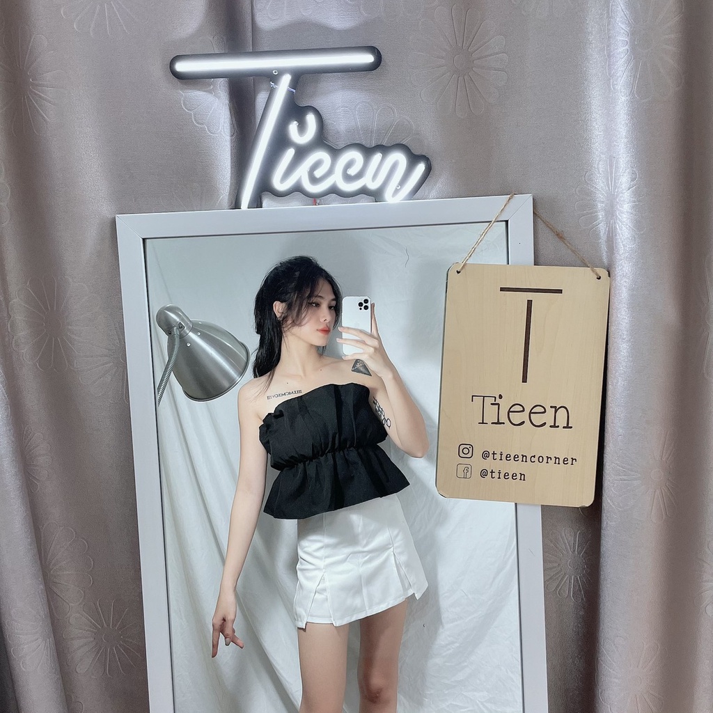 Áo ống bo eo có mút ngực chất vải Tuyết Mưa dày Hàng Y Hình + Clip Chính Chủ ( Size từ 40-53kg )