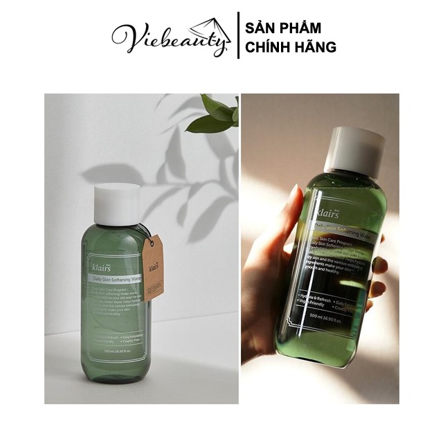 Nước Hoa Hồng Cấp Ẩm Sâu Và Hỗ Trợ Tẩy Tế Bào Chết Klairs Daily Skin Softening and Hydrating Water 500ml - Khongcoson