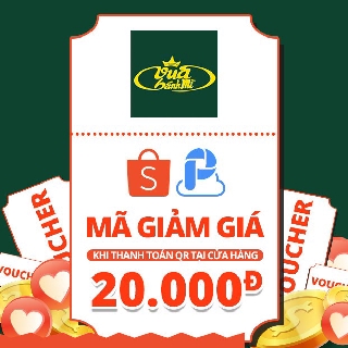 E-Voucher giảm 20.000đ khi thanh toán AirPay QR tại Vua Bánh Mì