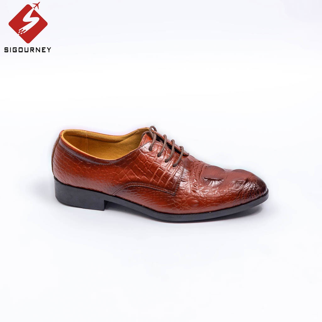 Giày Tây Nam Dập Vân Cá Sấu Cao Cấp, Thiết Kế Lịch Lãm, Sang Trọng SIG-10