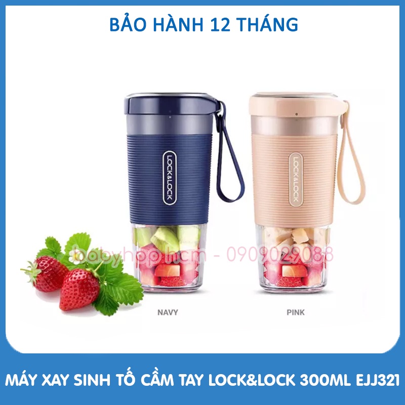 [BH 12 Tháng] Máy Xay Sinh Tố Cầm Tay Lock&amp;Lock EJJ321 (50W - 300ml)