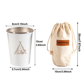 4pcs 350ml Reusable Gift Tea Outdoor Camping With Storage Bag Stackable Beer Cup