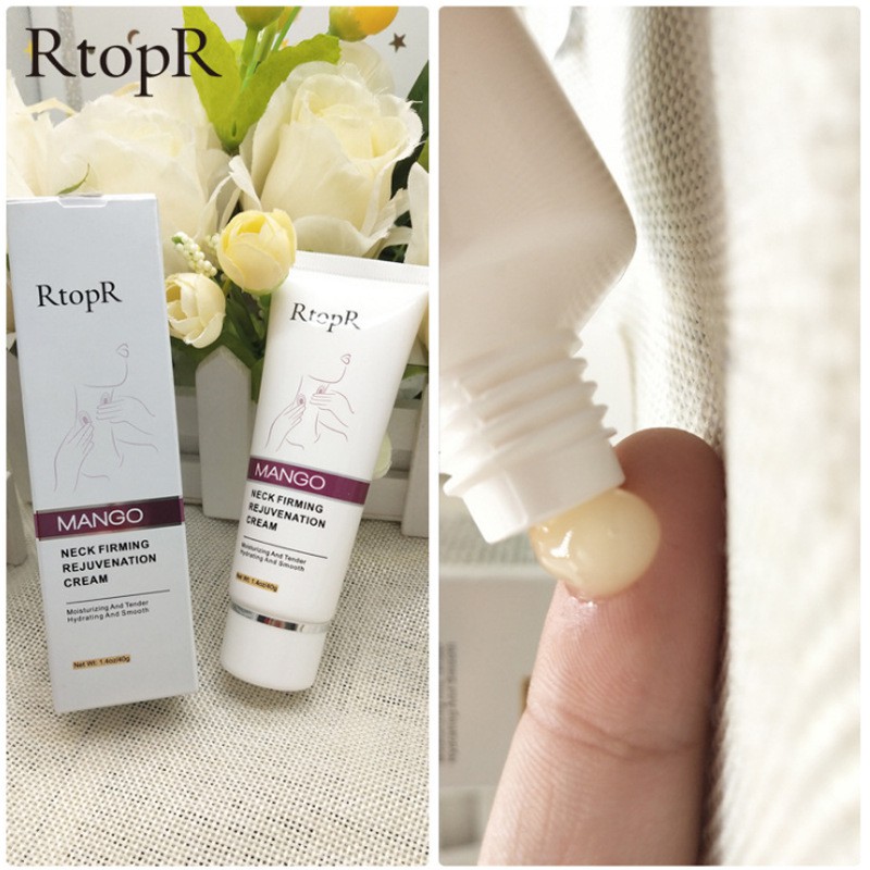 Combo 5 gói mặt nạ dưỡng da cổ + Kem dưỡng da cổ RtopR dưỡng ẩm, dưỡng trắng, giảm nếp nhăn, đều màu da SPU187