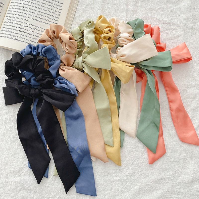 Dây Buộc Tóc Phối Nơ Xinh Xắn Phong Cách Hàn Quốc Dành Cho Nữ