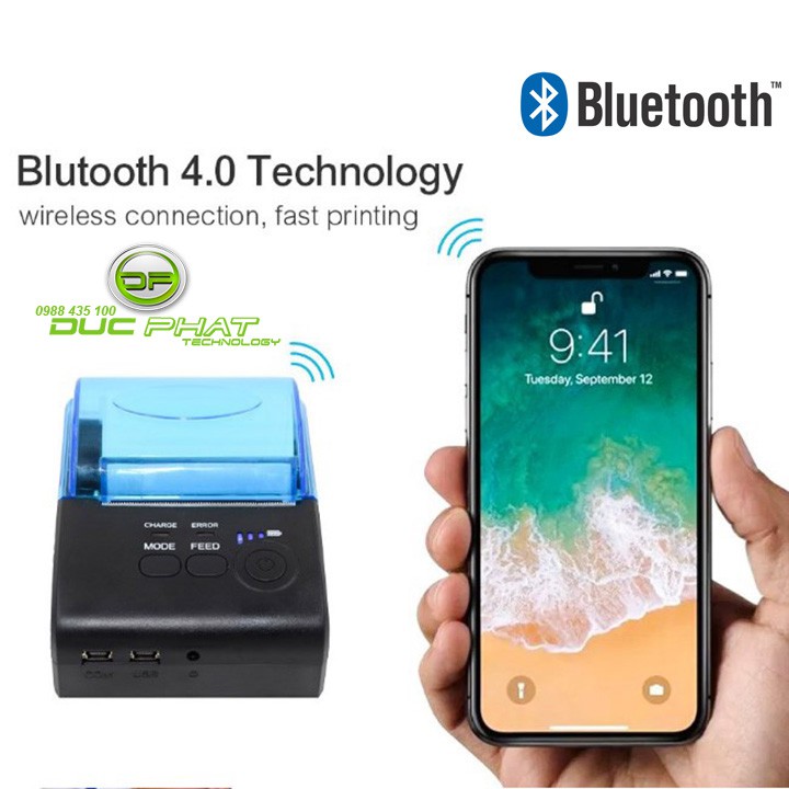 MÁY IN HÓA ĐƠN DI ĐỘNG -KẾT NỐI BLUETOOTH MÁY TÍNH -ĐIỆN THOẠI