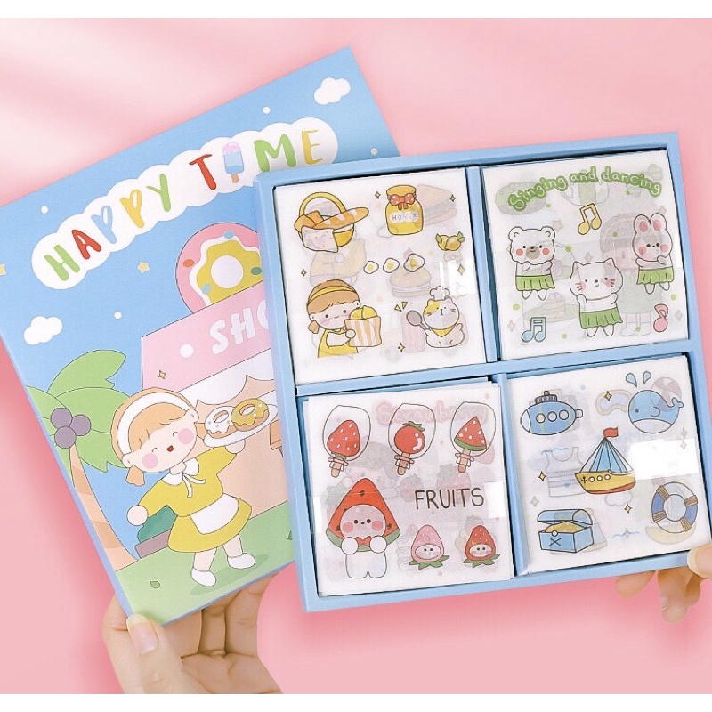 25 tấm hình dán sticker cute nhiều màu sắc khác nhau