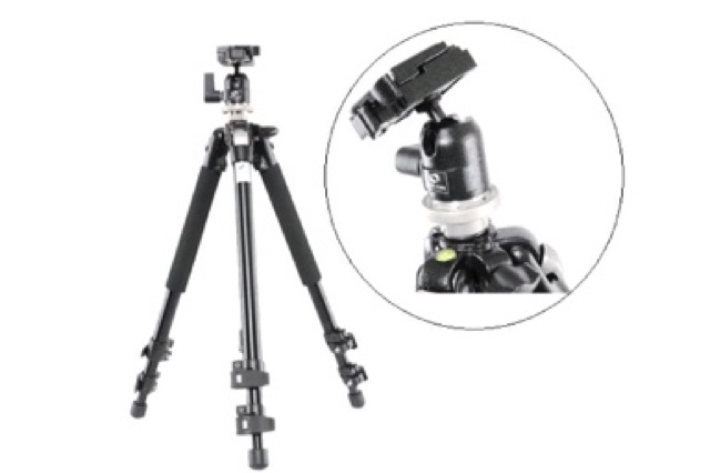 Chân máy ảnh Tripod Beike BK 301 142cm (Đen)                