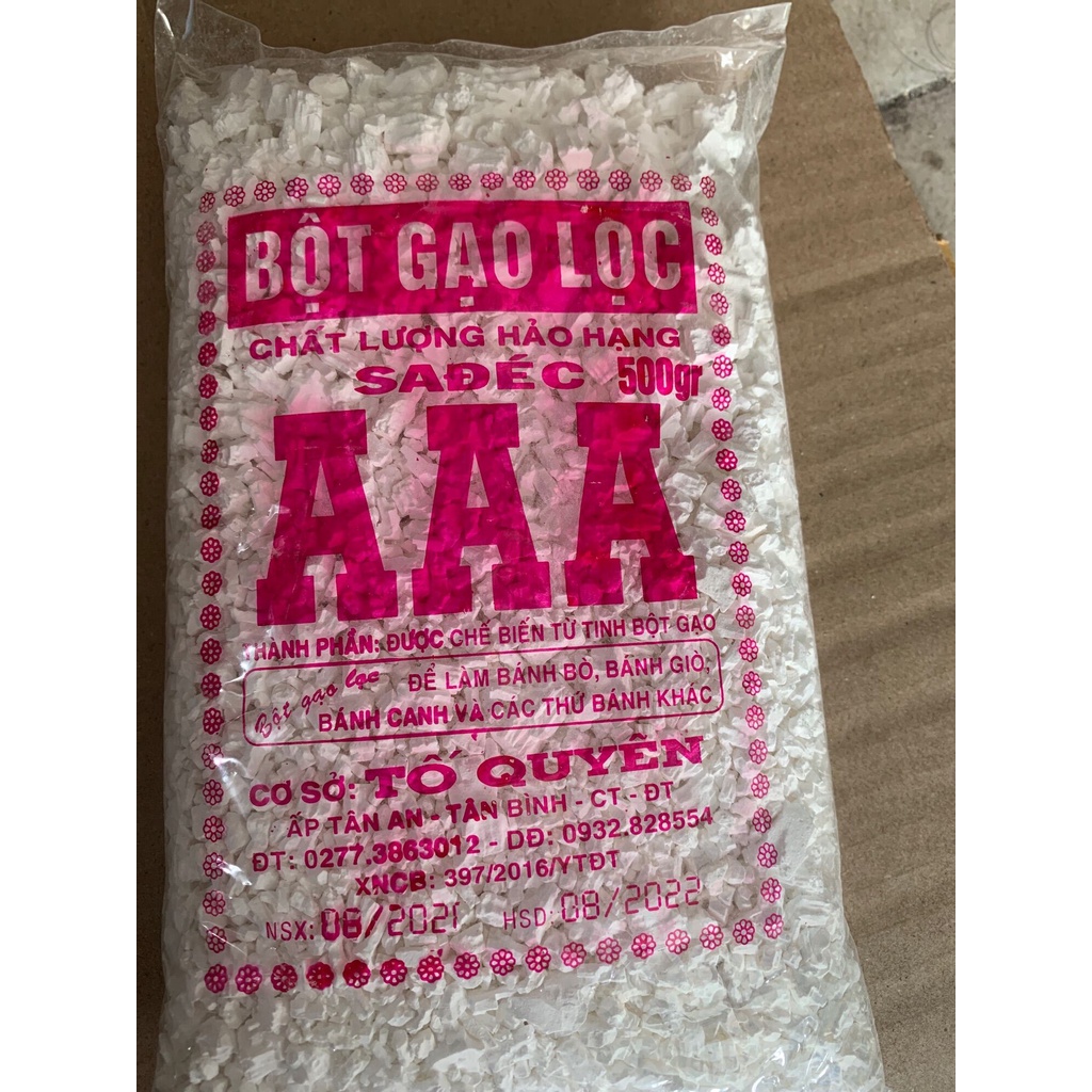 Bột Gạo Lọc Sa Đéc AAA 500 Gr, làm bánh bò, bánh giò, bánh canh