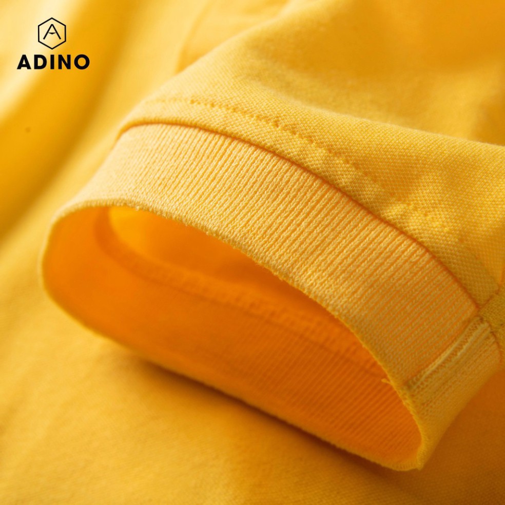 áo polo nam trơn ADINO chất cotton cao cấp cổ bẻ,có cổ tay lỡ 12 #polonam